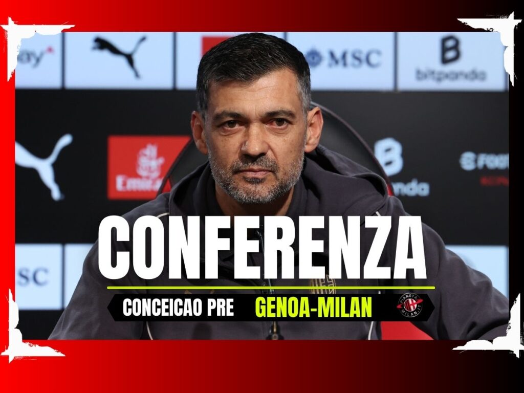 Conferenza Conceicao Genoa-Milan 4 maggio 2025