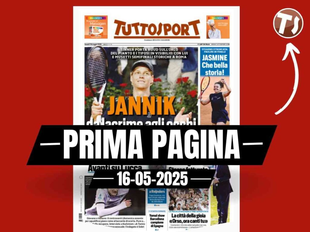 Prima pagina Tuttosport: caos Milan, Sarri in pole. Assalto City per Reijnders
