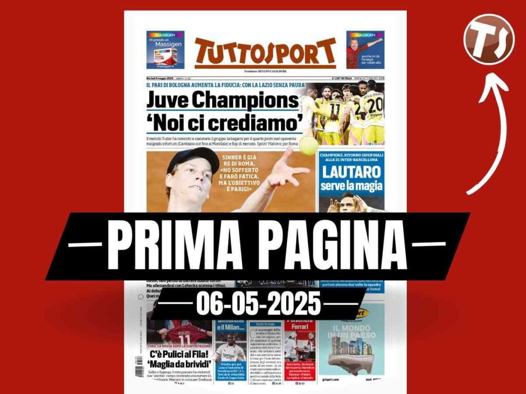 Prima Pagina Tuttosport 6 maggio