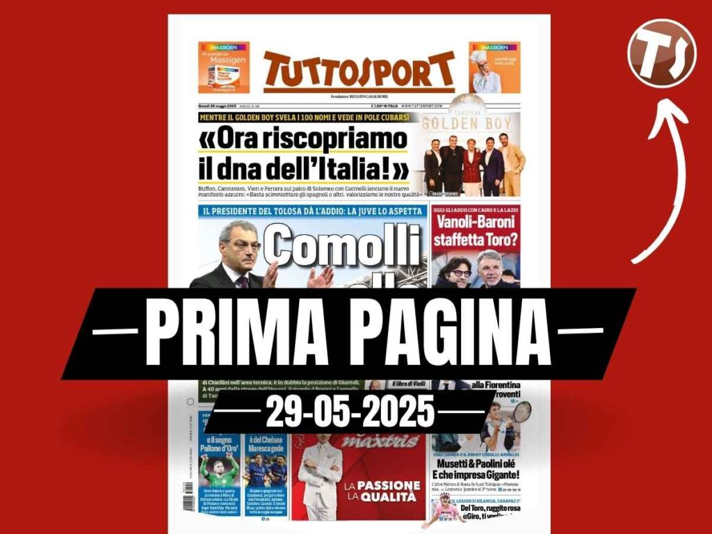 Prima pagina Tuttosport: "Juventus, Comolli alla Marotta"