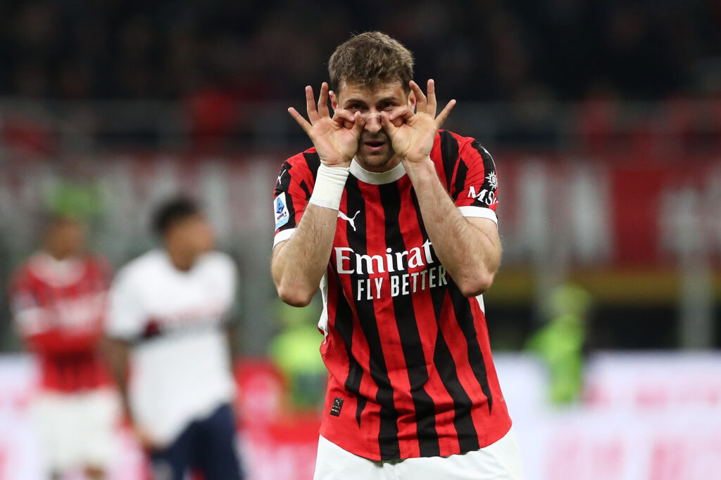 gol Santiago Giménez AC Milan Milan-Bologna 3-1 Serie A 2024-2025