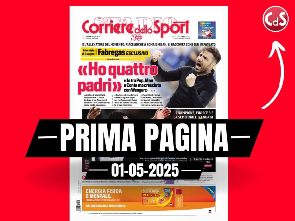 Prima pagina Corriere dello Sport: "Inter, Inzaghi mette sotto il Barcellona"