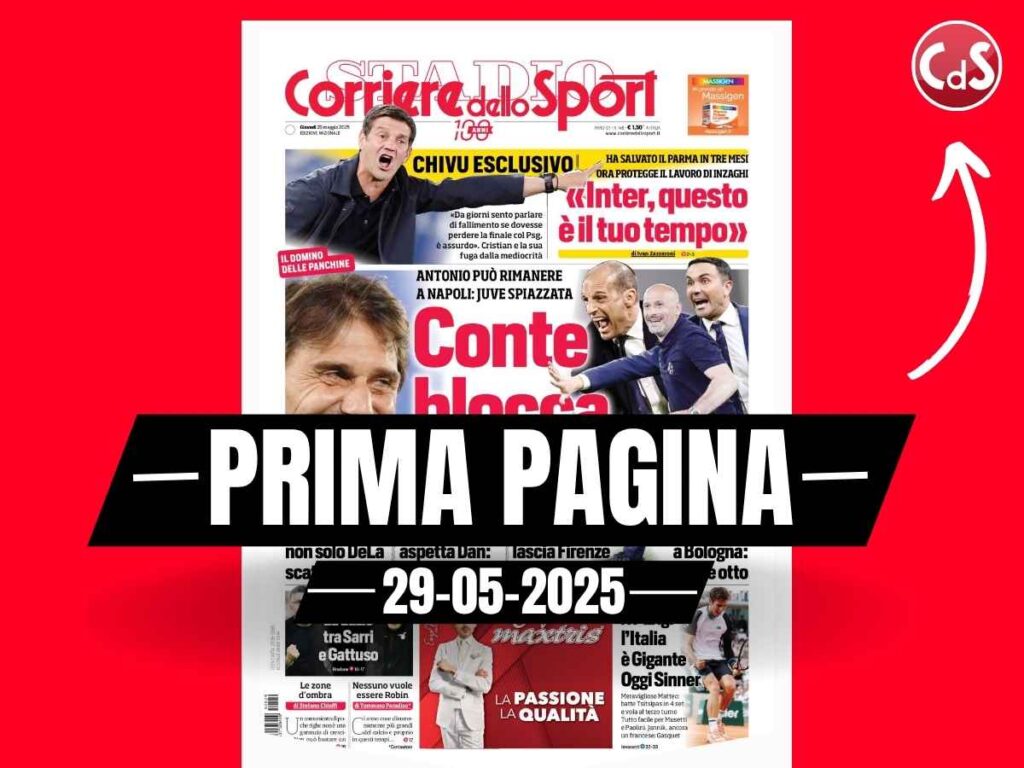 Prima pagina Corriere dello Sport: "Attesa Allegri, scatto Milan"
