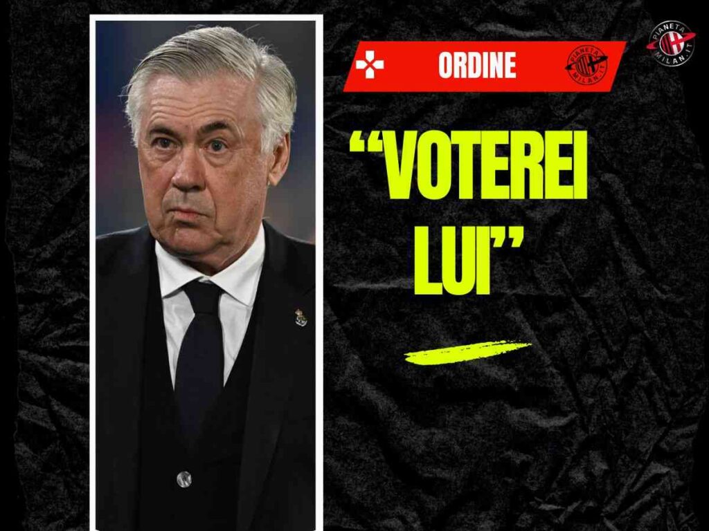 Allenatore Milan, Ordine: "Voterei Ancelotti". Ecco il motivo