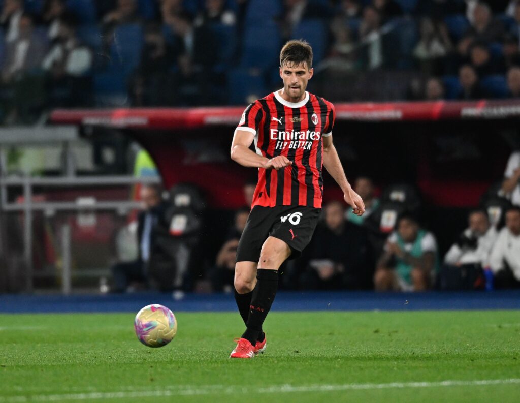 Matteo Gabbia AC Milan Milan-Bologna Coppa Italia 2024-2025