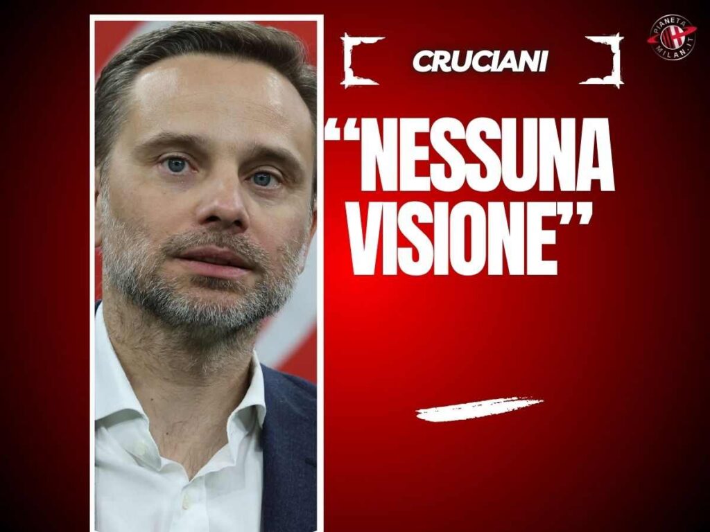 Cruciani duro: "Al Milan nessuna visione, solo giochi di potere"
