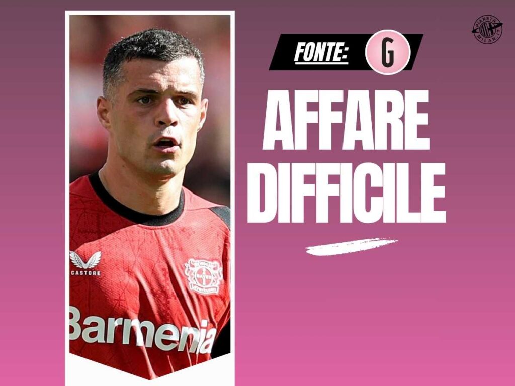 Calciomercato Milan, ecco cosa serve per portarsi a casa Xhaka