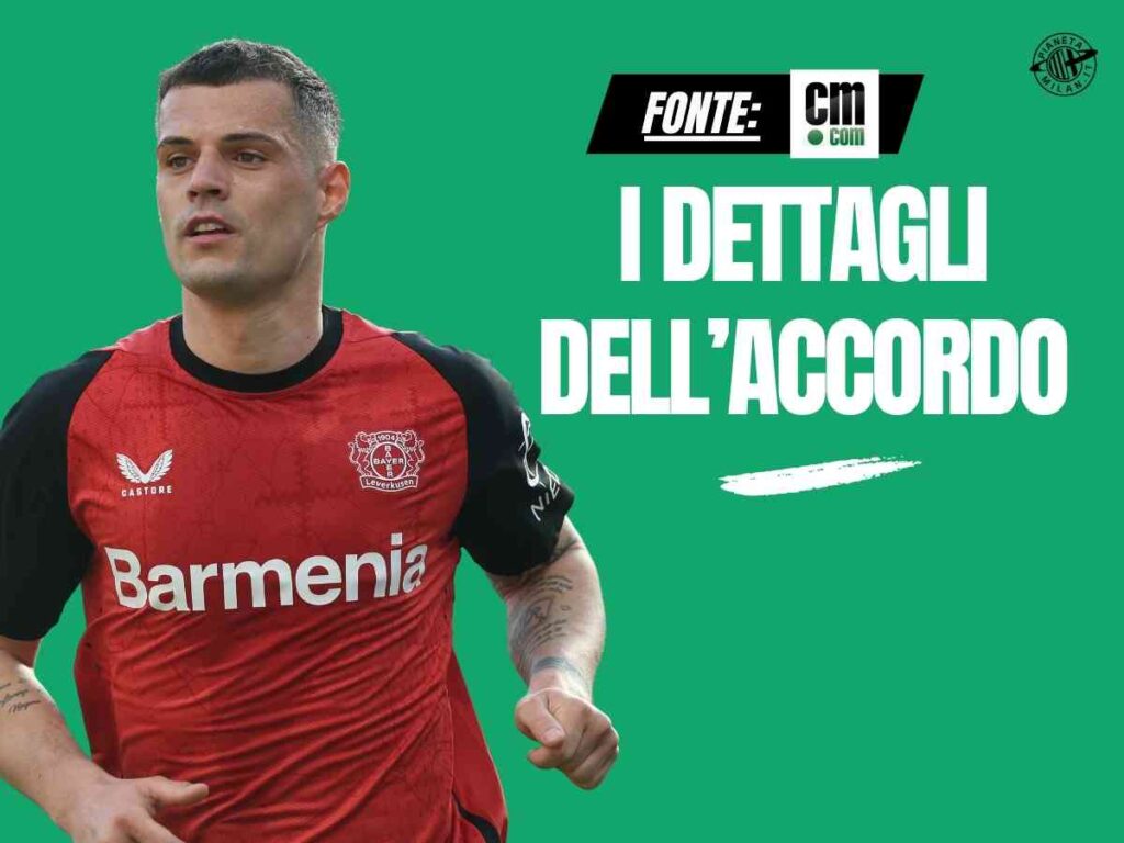 Calciomercato, il Milan ha l'accordo con Xhaka: i dettagli e le cifre