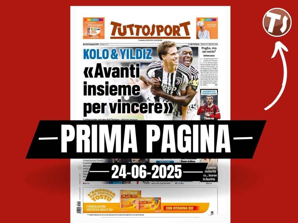 Prima pagina Tuttosport: "Theo da Inzaghi, festeggia pure il Milan"