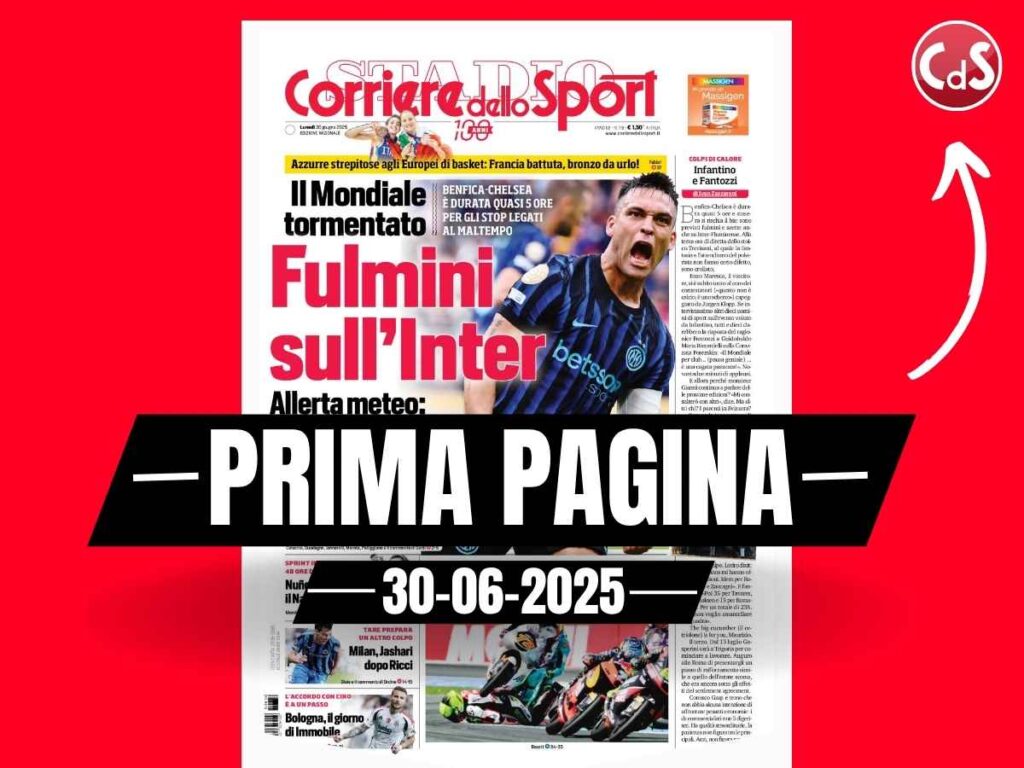 Prima pagina Corriere dello Sport: "Milan, Jashari dopo Ricci"
