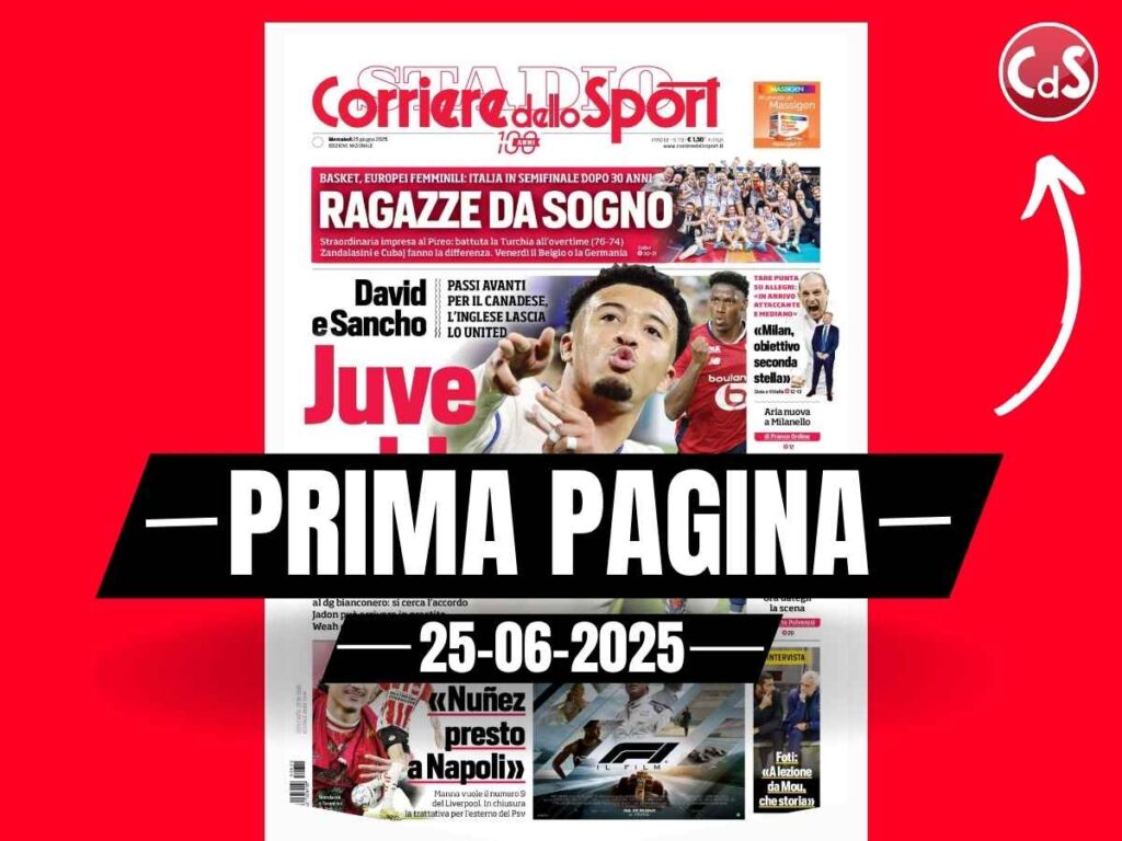 Prima pagina Corriere dello Sport: "Milan, obiettivo seconda stella"