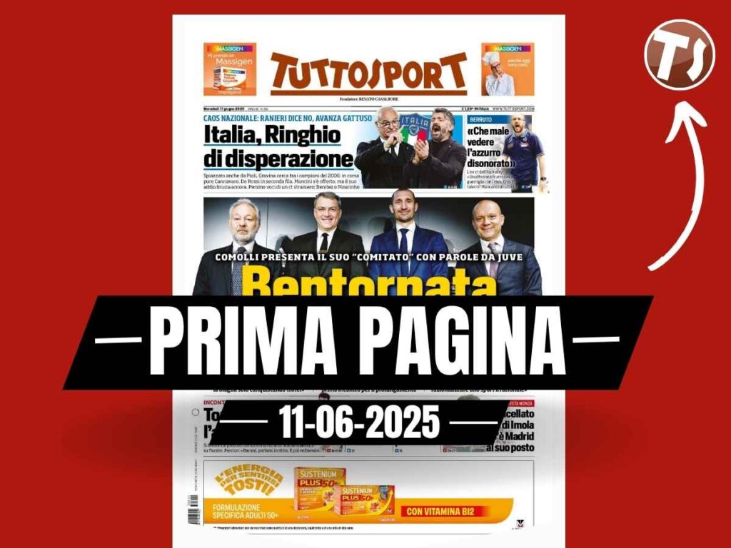 Prima pagina Tuttosport: "Serie A all'estero: Milan-Como in Australia"