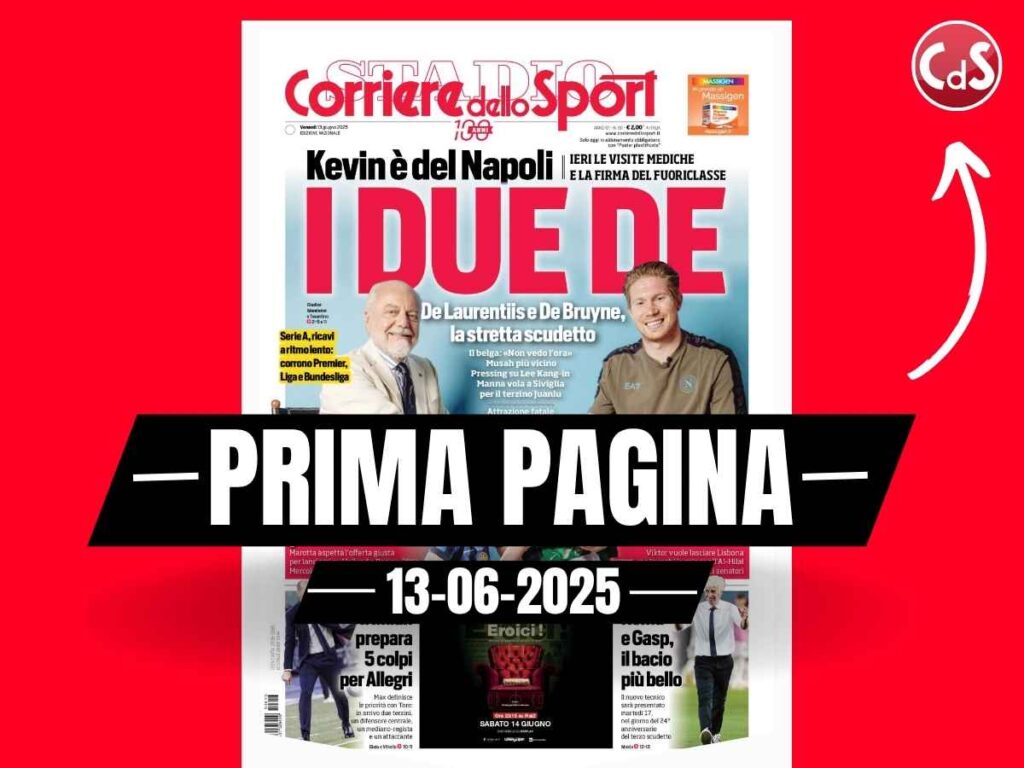 Prima pagina Corriere dello Sport: "Milan, 5 colpi per Allegri"