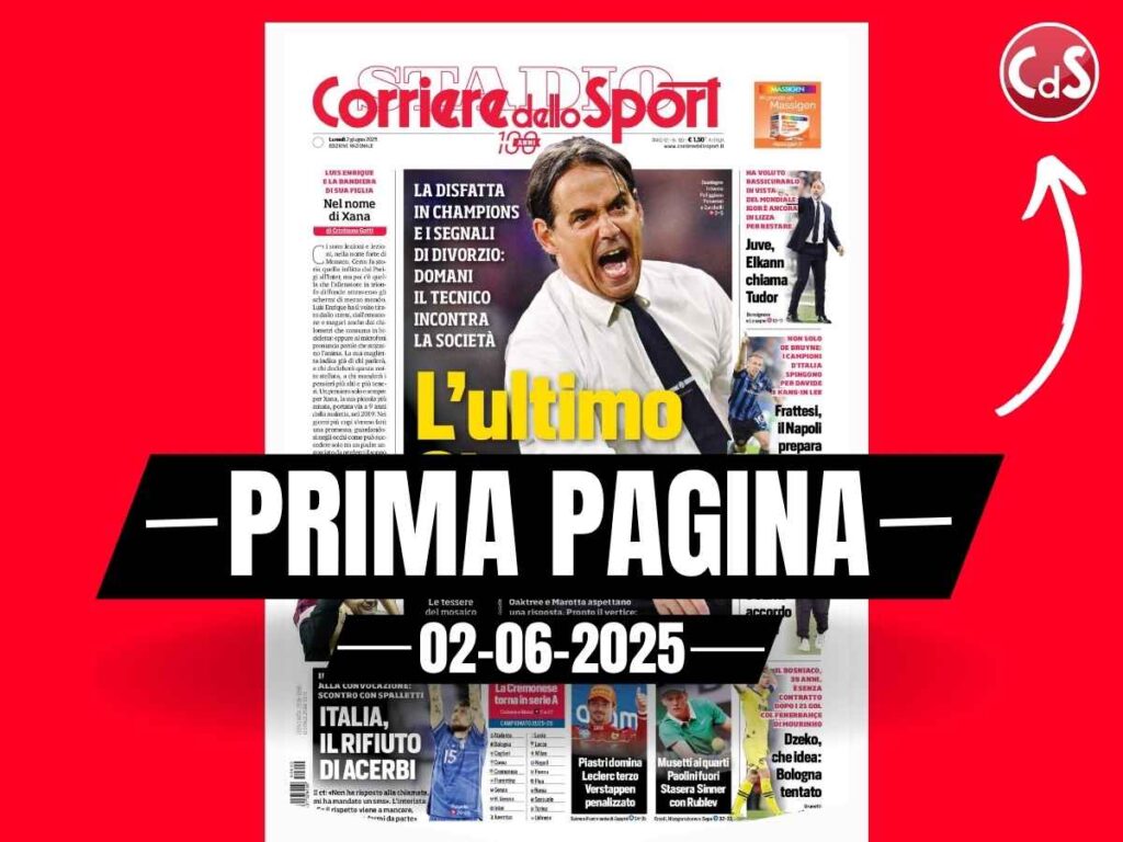 Prima pagina Corriere dello Sport: "Inter, Inzaghi vuole l'Al-Hilal"