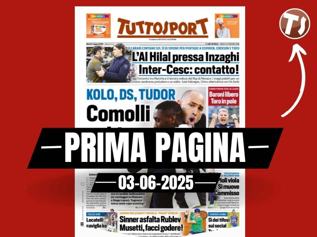 Prima pagina Tuttosport: impazza il calciomercato in Serie A
