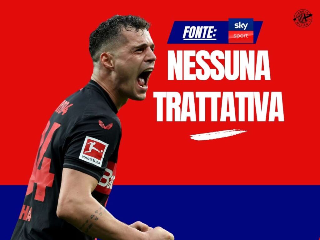 Calciomercato Milan, dalla Germania: "Xhaka troppo costoso. Nessuna trattativa"
