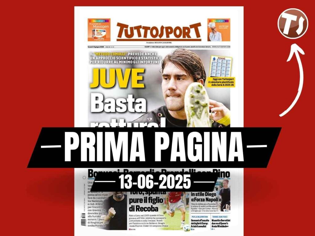 Prima pagina Tuttosport: "Il Milan contatta Vlahovic"