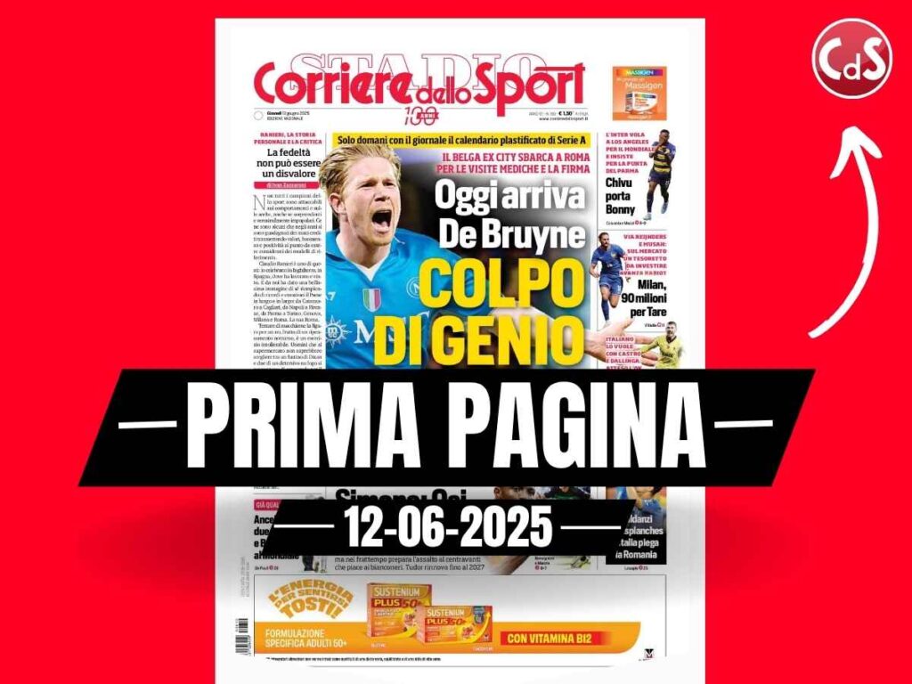 Prima pagina Corriere dello Sport: "Milan, 90 milioni per Tare"