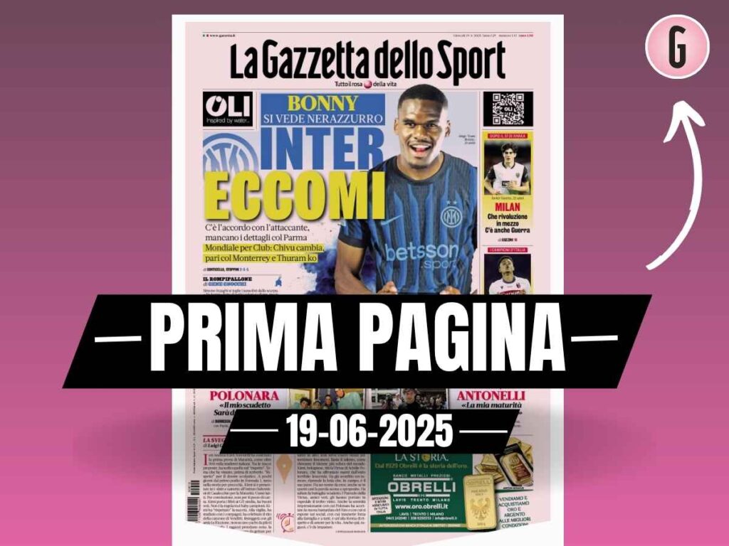 Prima pagina Gazzetta dello Sport: "Milan, in mezzo anche Javi Guerra"