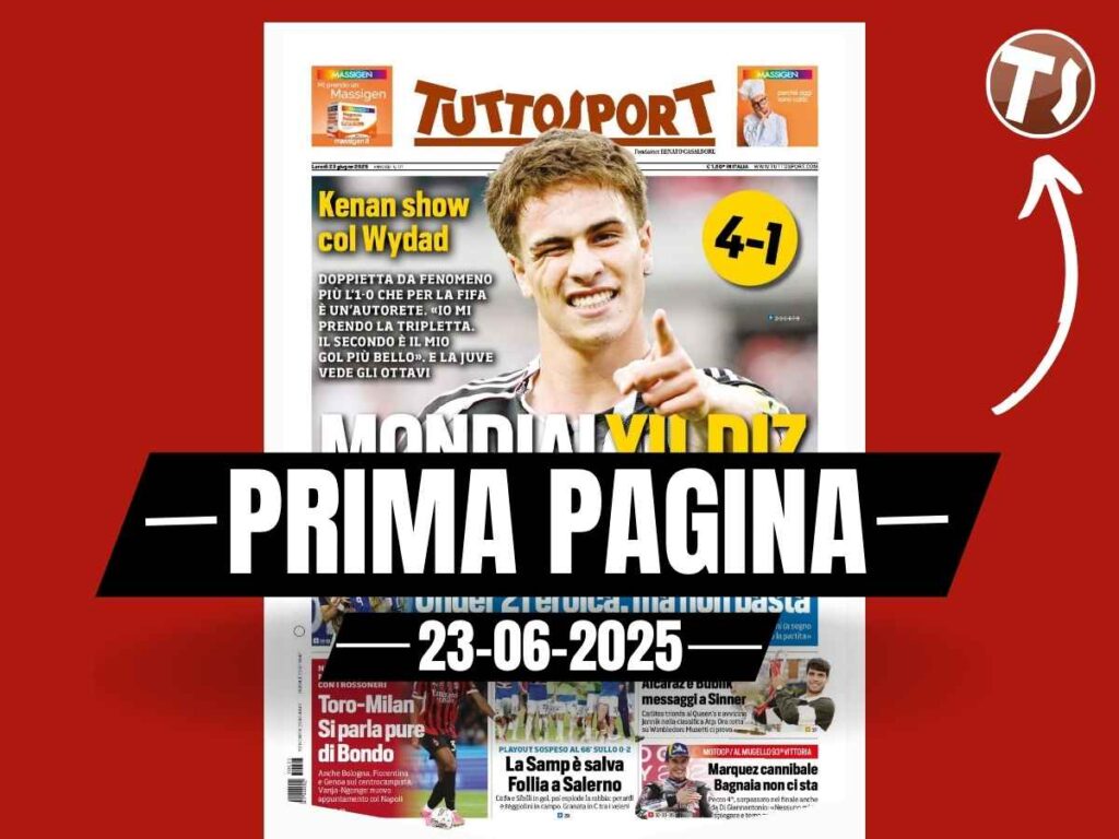 Prima pagina Tuttosport: "Torino e Milan, si parla pure di Bondo"