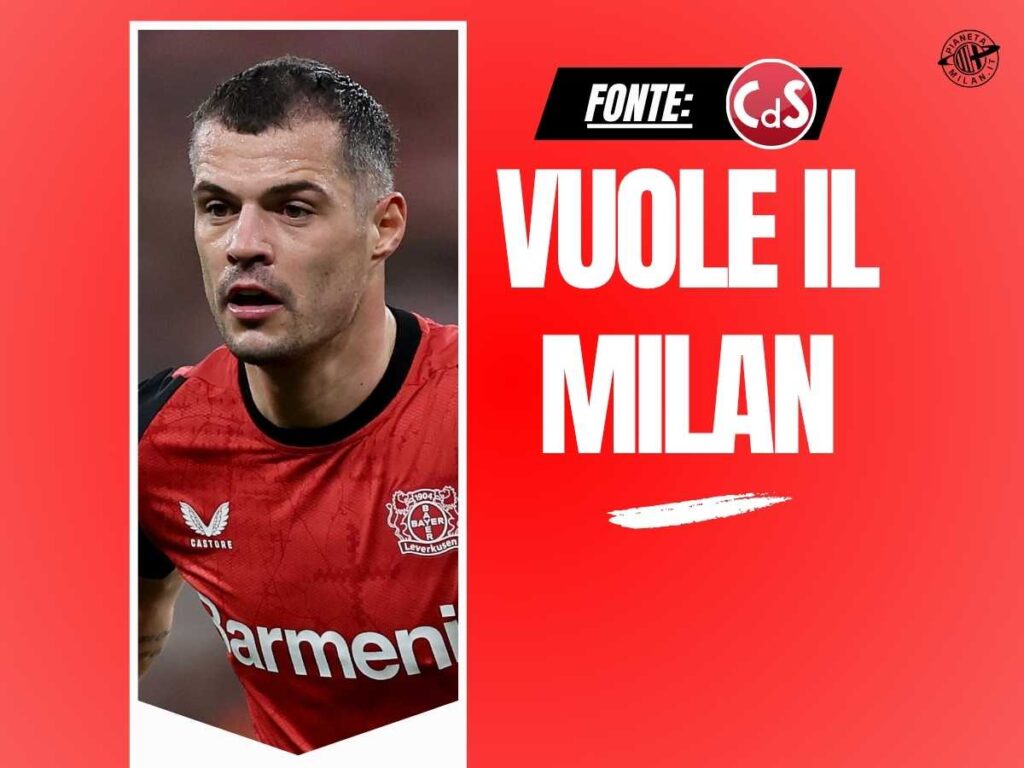 Calciomercato Milan, pressing totale su Xhaka: Tare è fiducioso