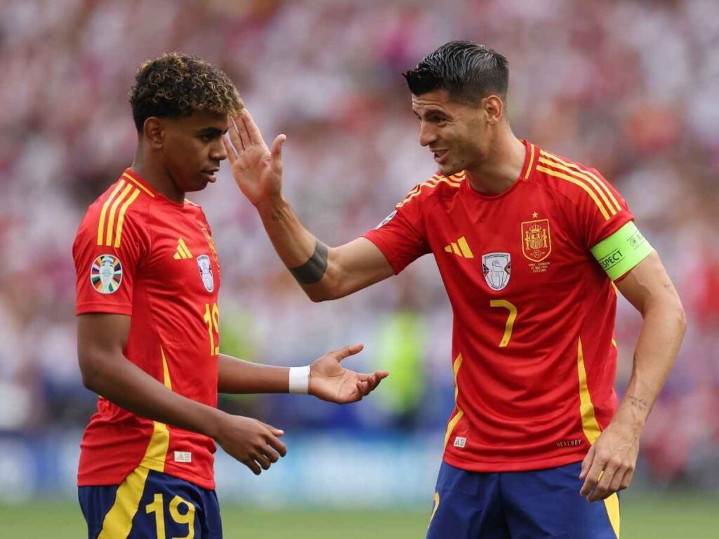 Lamine Yamal Álvaro Morata Spagna