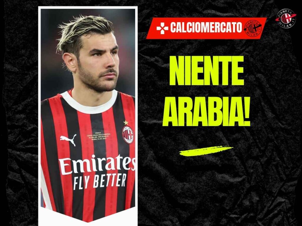 Theo Hernández, 'no' all'Al-Hilal: gli arabi mollano il terzino del Milan?
