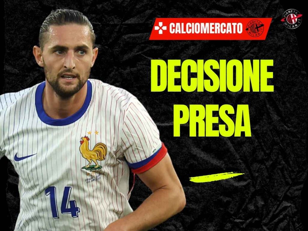 Calciomercato Milan, Rabiot in rossonero? Ecco la sua decisione ufficiale