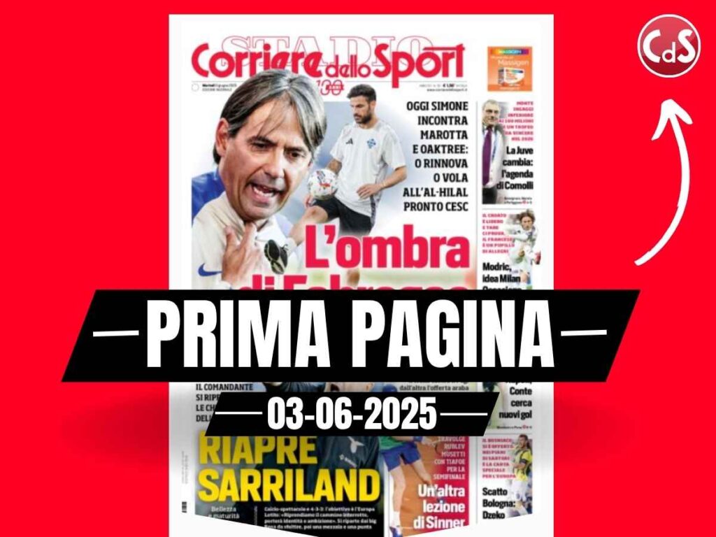 Prima pagina Corriere dello Sport: Modric idea Milan. Occasione Rabiot