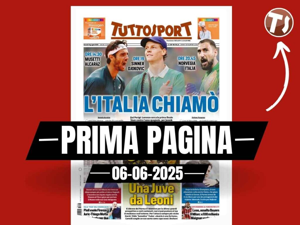 Prima pagina Tuttosport: "Leao, assalto Bayern. Il Milan: 100 milioni"