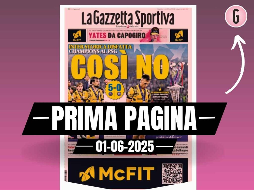 Prima pagina Gazzetta dello Sport: Milan, Theo Hernandez ai saluti