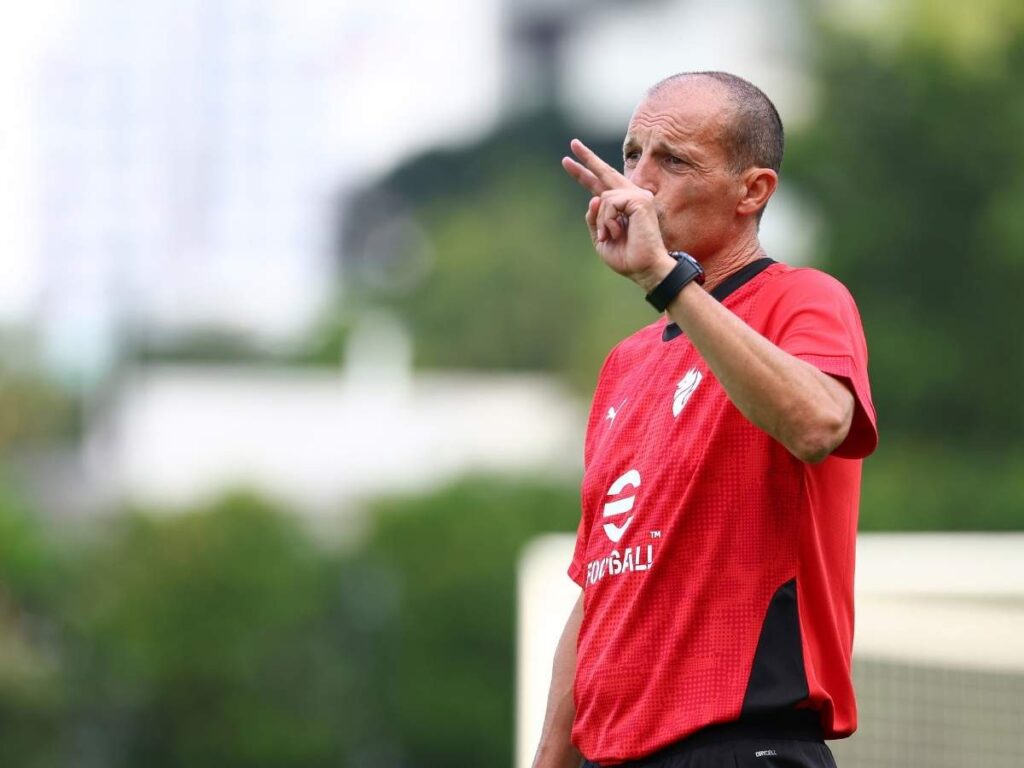 Massimiliano Allegri AC Milan allenamento Milanello