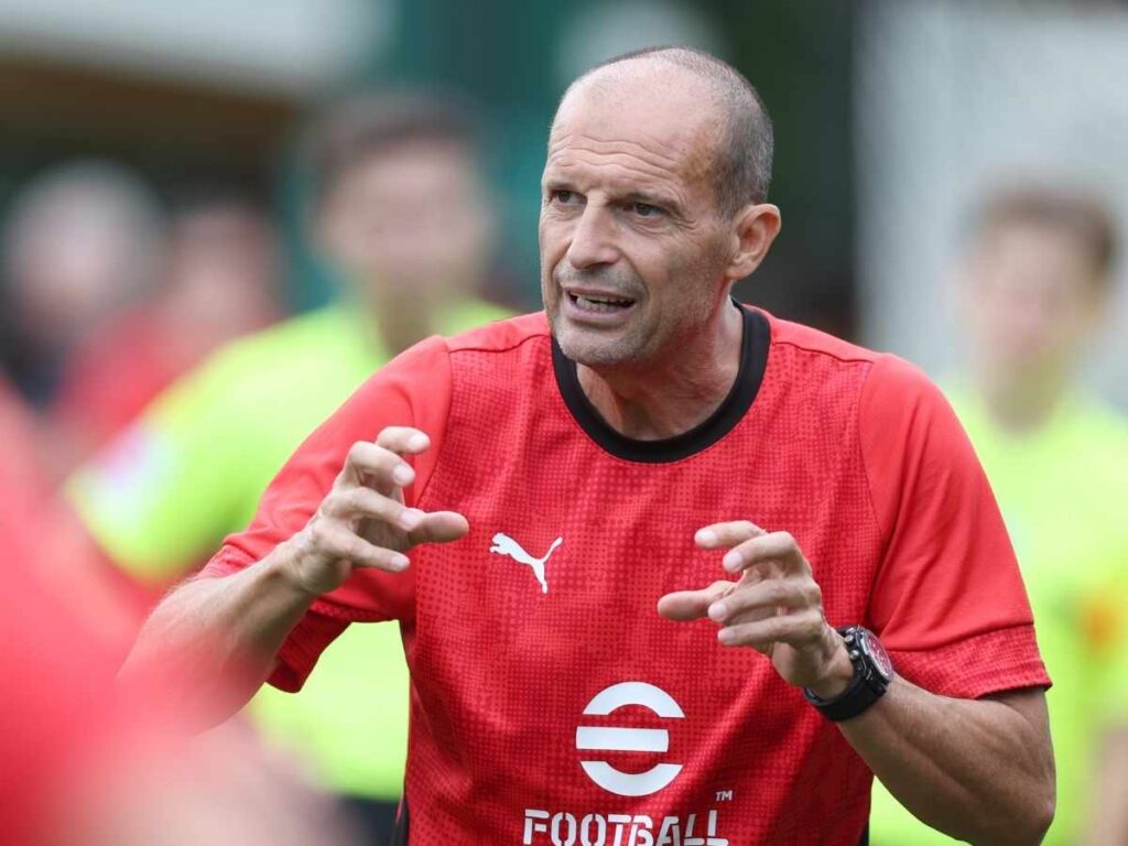 Massimiliano Allegri AC Milan allenamento Milanello