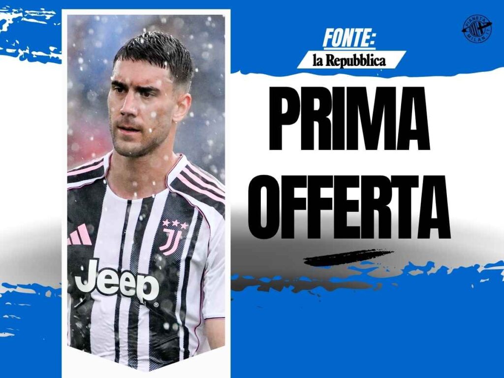 Calciomercato Milan, ecco la proposta alla Juventus per Vlahovic