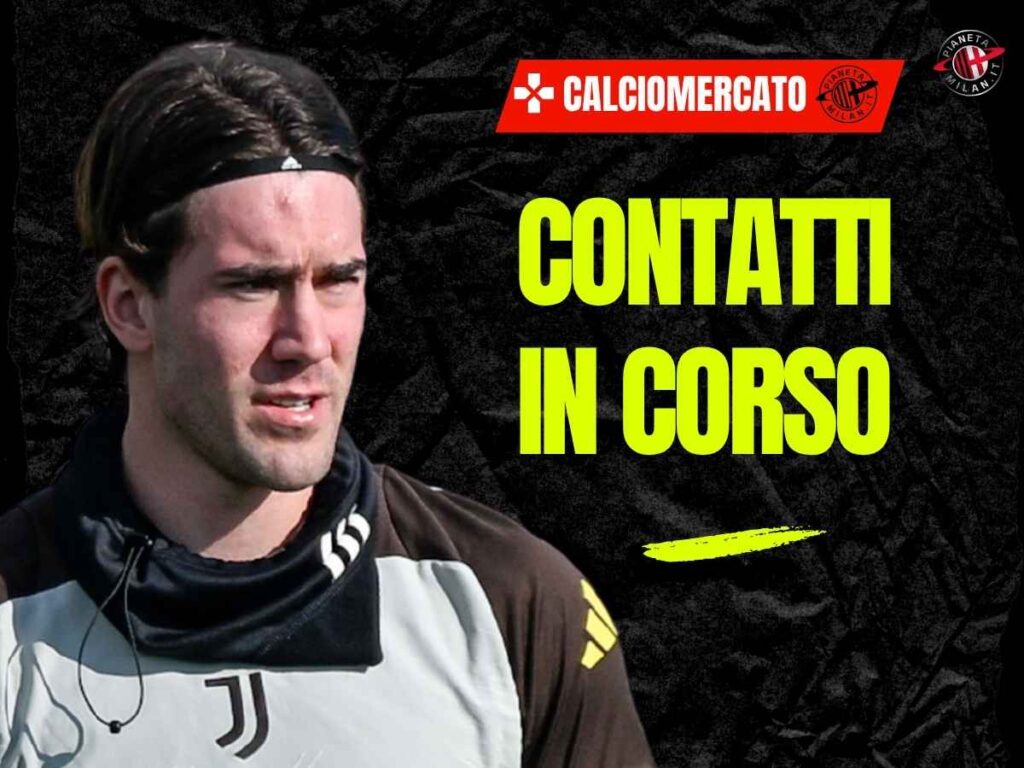 Calciomercato Milan, Pedullà: "Contatti con la Juventus per Vlahovic. Mi risulta ..."