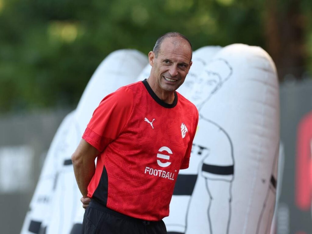 Massimiliano Allegri AC Milan allenamento Milanello