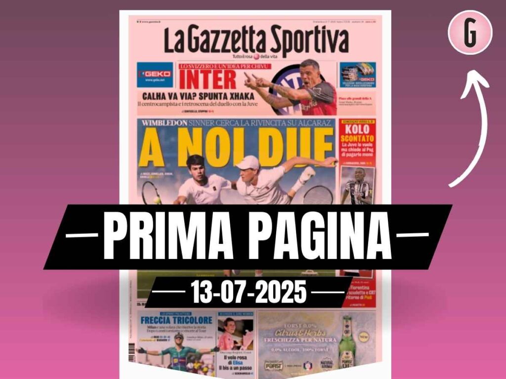 Prima pagina Gazzetta dello Sport: per l'Inter spunta Xhaka. E Pioli ...