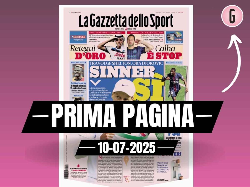 Prima pagina Gazzetta dello Sport: "Jashari vuole il Milan"