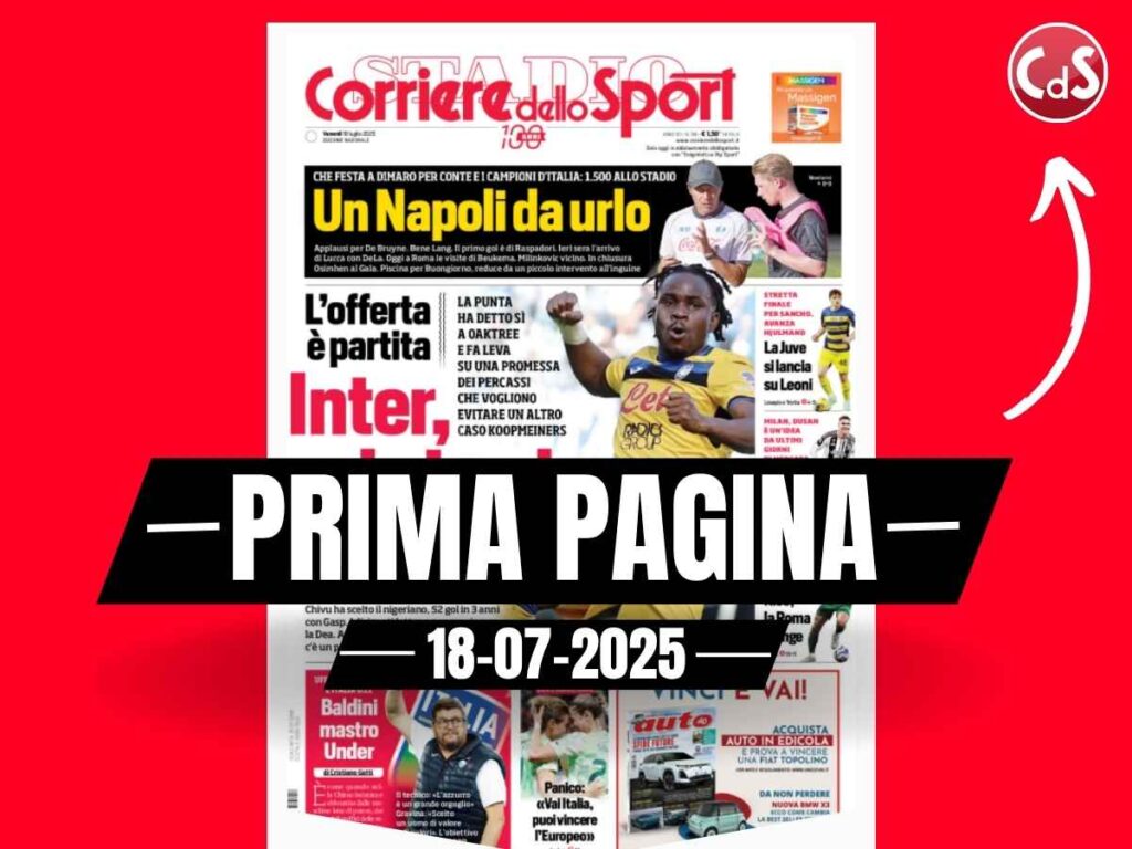 Prima pagina Corriere dello Sport: Milan, Allegri ha in testa Vlahovic