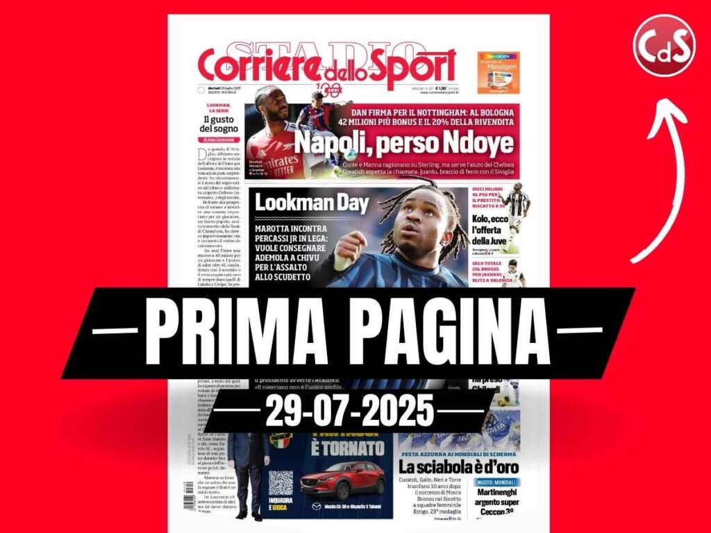 Prima pagina Corriere dello Sport: "Il Milan si sposta su Javi Guerra"
