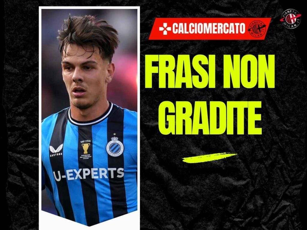 Calciomercato Milan, Moretto: "Jashari, Bruges infastidito dalle parole di Tare"