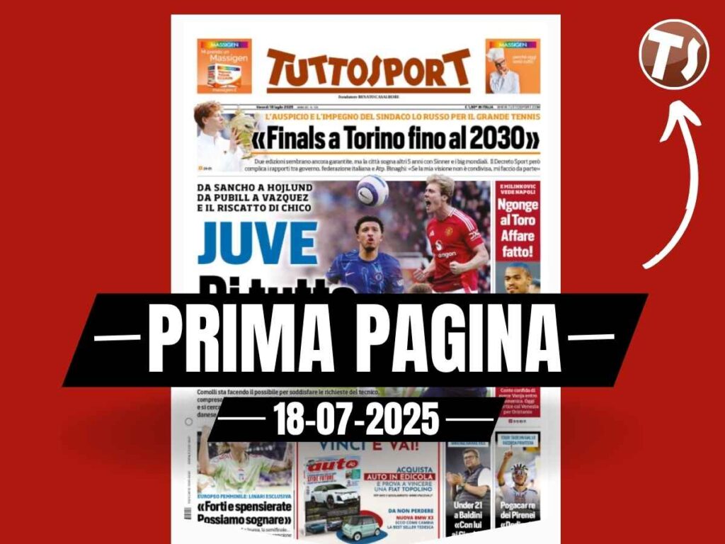Prima pagina Tuttosport: mercato pazzo della Juventus