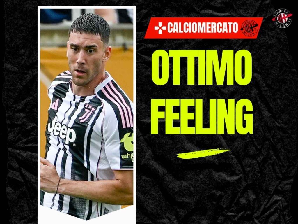 Calciomercato Milan, contatti tra Tare e l'agente di Vlahovic: la situazione