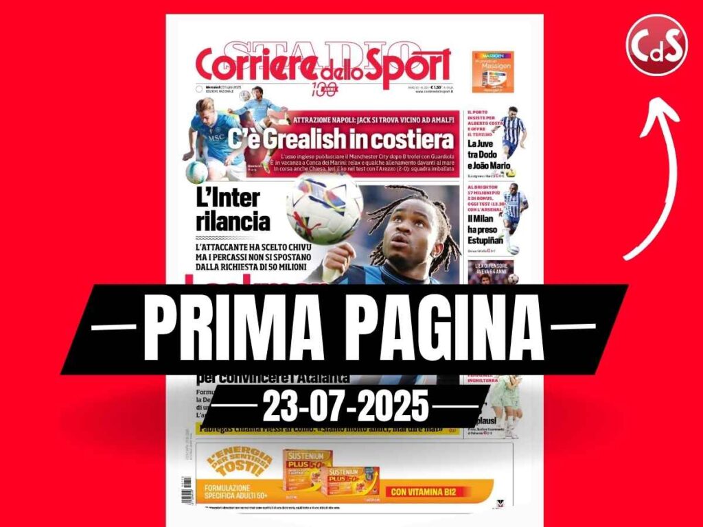 Prima pagina Corriere dello Sport: "Il Milan ha preso Estupinan"
