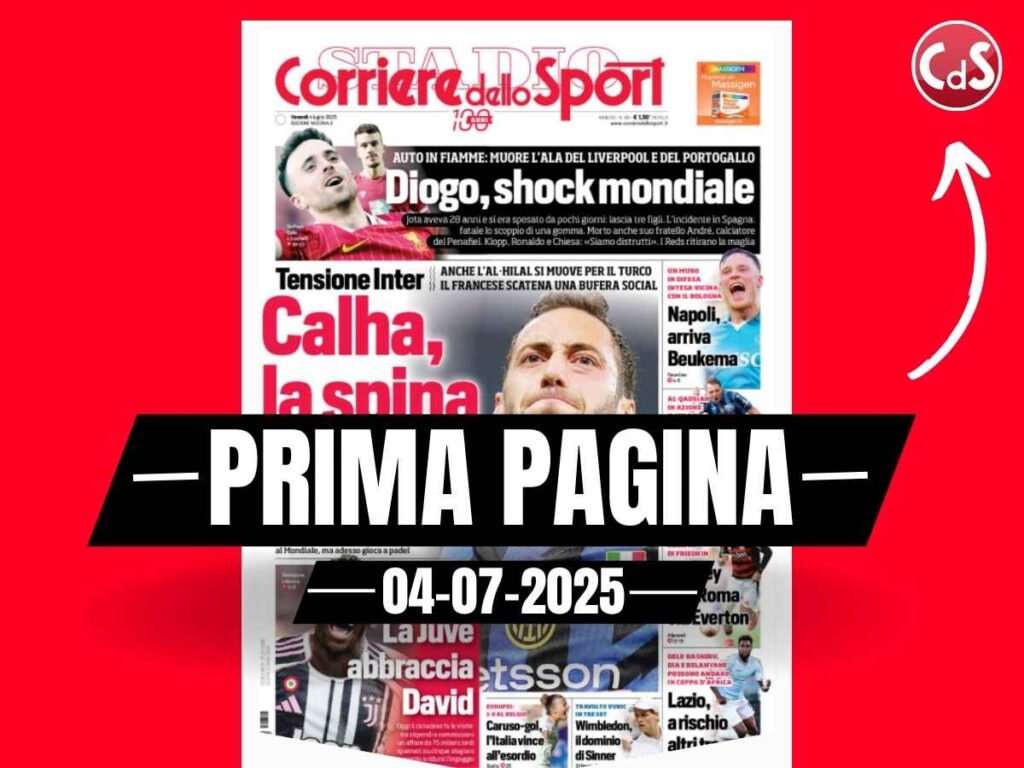 Prima pagina Corriere dello Sport: Retegui principe d'Arabia