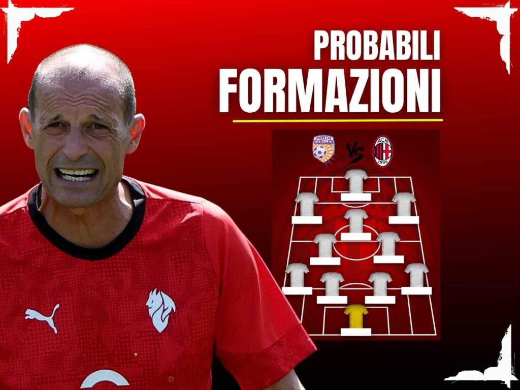 Amichevole Perth Glory-Milan, probabili formazioni: Allegri sorprende in attacco