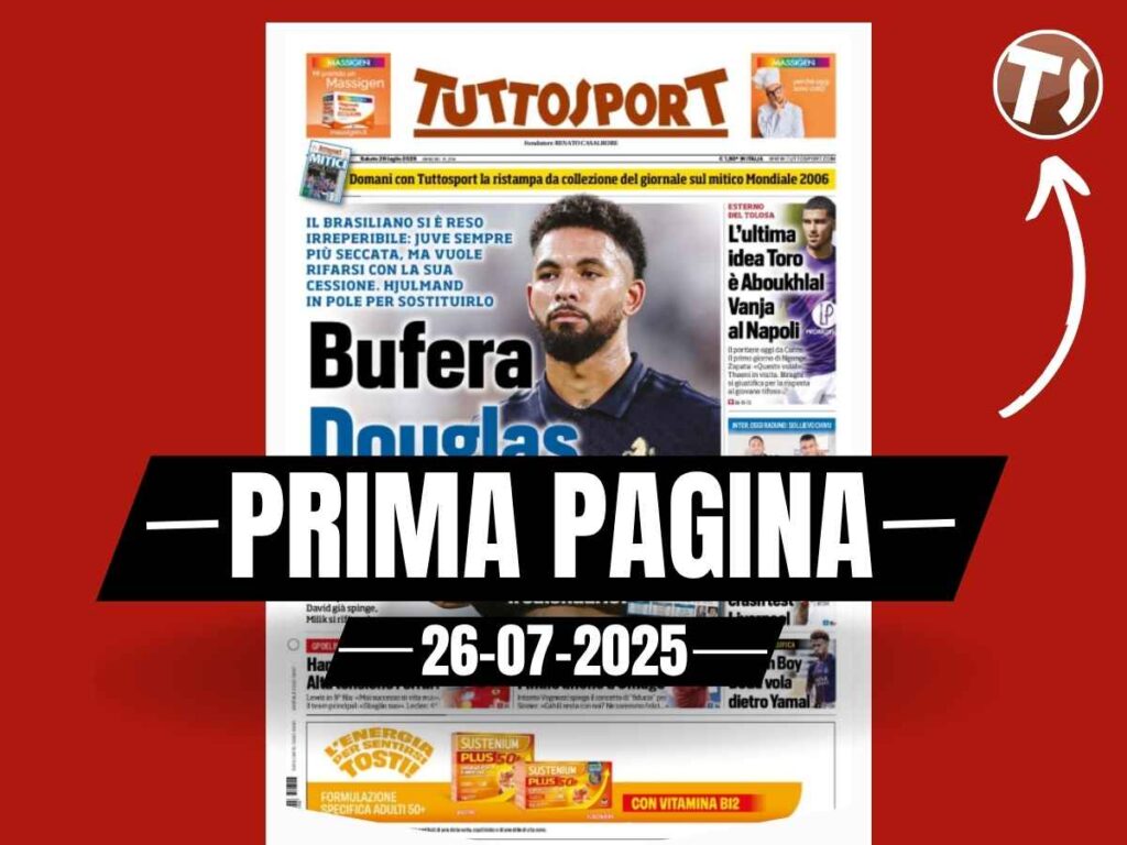 Prima pagina Tuttosport: Milan e Max, crash test contro il Liverpool