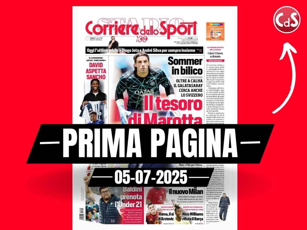 Prima pagina Corriere dello Sport: "Allegri disegna il nuovo Milan"
