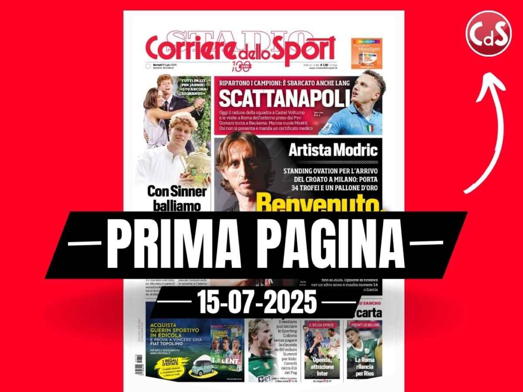 Prima pagina Corriere dello Sport: "Modric al Milan, benvenuto Picasso"