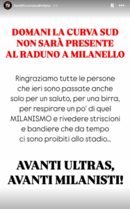 Curva Sud annuncio